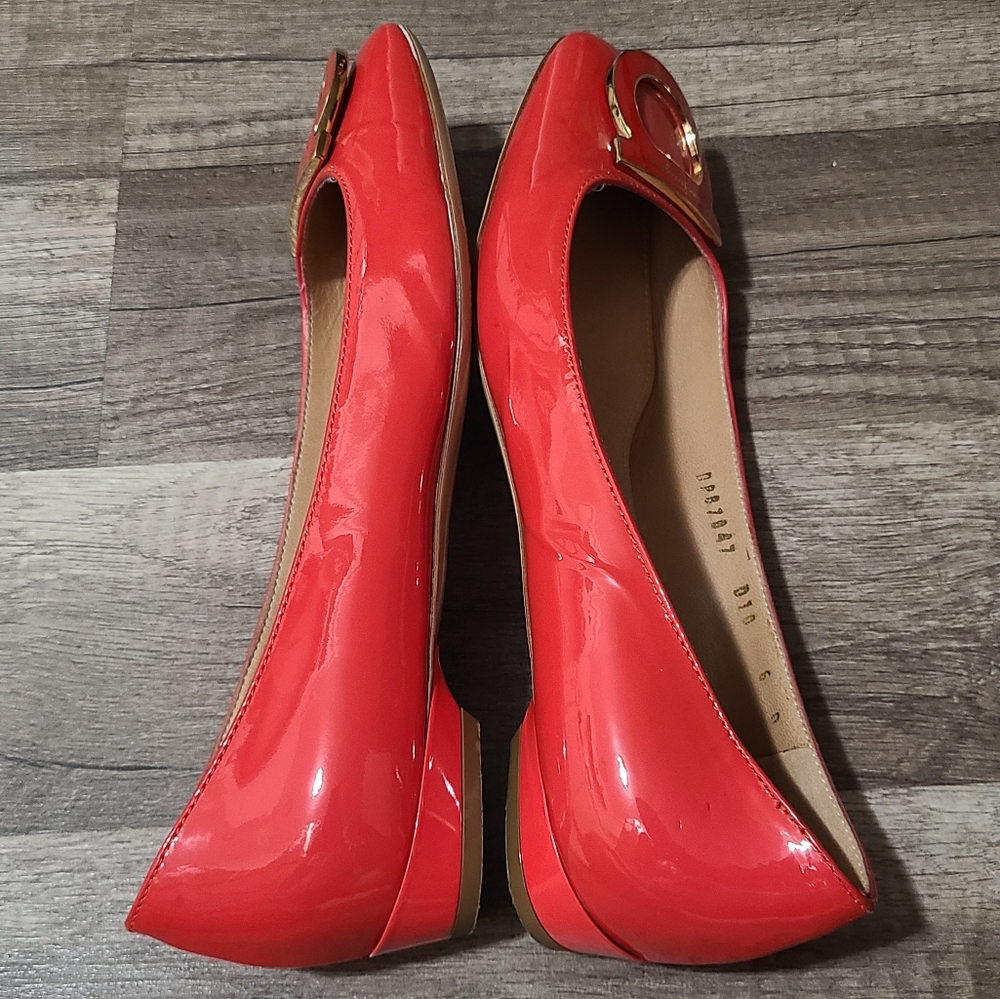 Salvatore Ferragamo Sanna Ballet Flat Red Shoes Size 6 - Picture 5 of 10